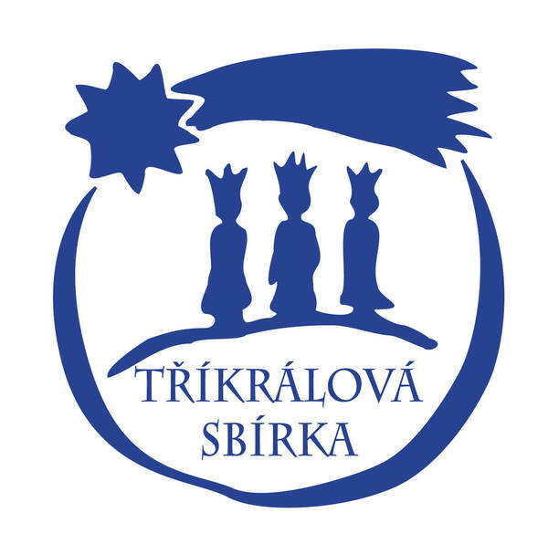 Logo Tříkrálové sbírky modré