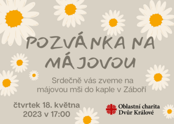 Pozvánka na májovou 18.5. v Záboří